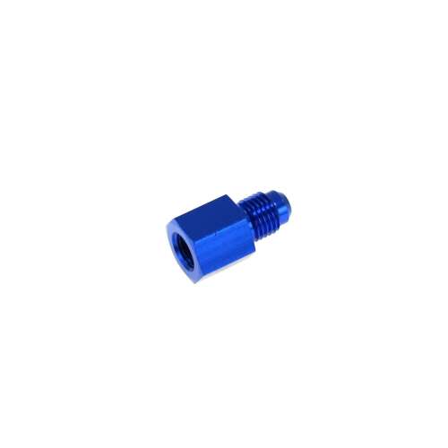 Blue aluminum 1/8 NPT to AN4 adapter fitting