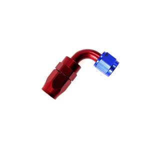 An6 90 Degree Aluminum Hose Fitting, Red, Mpf105-06 - Vehicle connectors and fitting