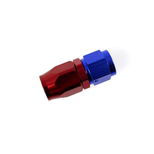 An6 Straight Hose Connector Mpf101-06, Aluminum, Red and Blue