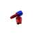 An8 Straight Hose Fitting Mpf101-08, Aluminum, Red and Blue, for Oil, Water, and Fuel Systems, two pieces
