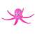 Pink light-up octopus bath toy for kids