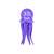 Purple light-up octopus bath toy for kids