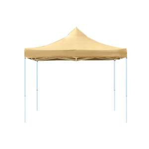 Bézs színű 3x3m-es összecsukható pavilon, vízálló, UV-álló, kültéri rendezvényekhez, bulikhoz, piknikekhez, kempingezéshez - Kert