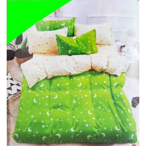 Hold&Csillagos mintás zöld pamut 6 részes ágyneműhuzat 6FYX-4 37308808