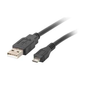 Kabel USB Lanberg CA-USBM-10CC-0018-BK, 1,8 m, czarny, USB 2.0, Micro-USB B do USB A - Kabel USB
