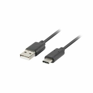 Cablu Lanberg USB-C la USB-A 3.1 - 1.8m Negru - Cabluri de date