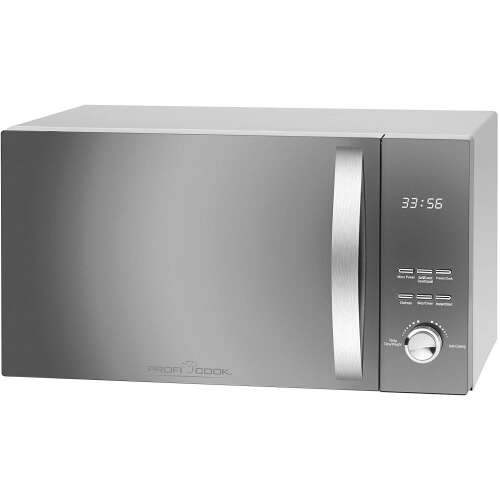 Proficook PC-MWG 1176 H Mikrowelle, silber, 23 Liter, 800/1300W