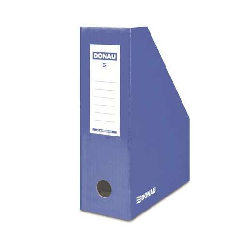 DONAU blue cardboard magazine file, 100mm, for A4 documents