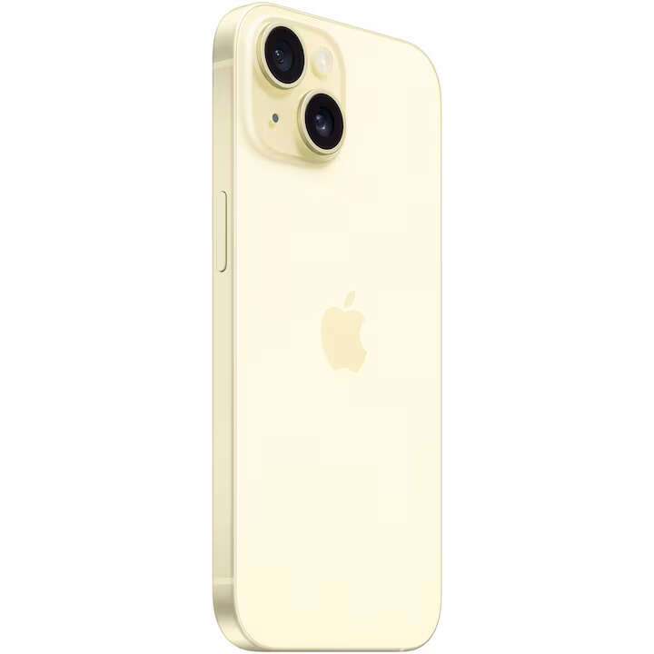 Mobiltelefon apple iphone 15, 512gb, 5g, sárga