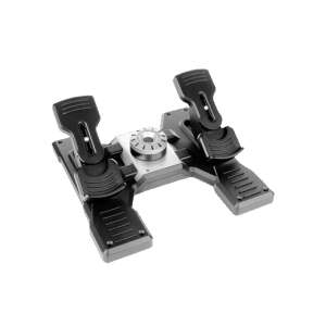 Logitech G Saitek Pro Flight Rudder Pedals, pedały sterowe do symulatorów lotu, regulowany opór, płynny ruch, hamowanie różnicowe, kompatybilne z produktami symulacji lotu Logitech G - Rząd graczy