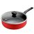 Tefal Lena red frying pan with glass lid