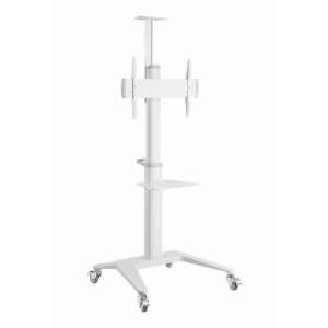 Gembird - Aluminum TV floor stand with caster wheels 37"-70" White - TVS-70T-02-W 101834264