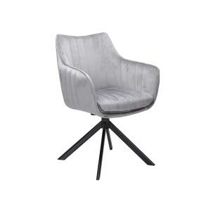 Szék Azalia Velvet fekete váz /szürke BLUVEL 14