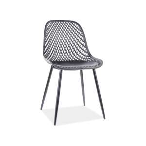 Corral A fekete étkezőszék fém lábakkal - Étkező szék