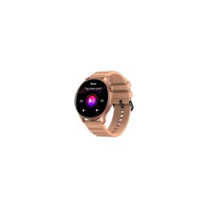 Zeblaze Btalk 3 Pro pink smartwatch displaying music player - Smart device