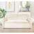 Beige velvet sofa cover for a 3-seater sofa in a living room setting
