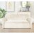 Beige velvet sofa cover in living room setting