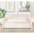 Beige velvet sofa cover in living room setting