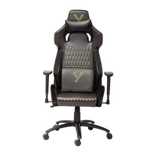 Gaming stolica Yenkee Gaming YGC 110GD ONYX, crna s zlatnim detaljima, pogled sprijeda