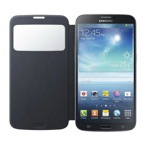 Samsung Galaxy Mega 6.3 Black View Flip Case on Phone - Samsung