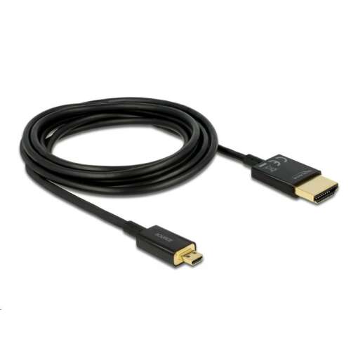 Delock nagysebességű HDMI-kábel Ethernettel - HDMI-A-csatlakozó > HDMI Micro-D-csatlakozó 3m - HDMI kábel