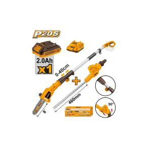 INGCO 20V Akkus Magassági Sövénynyíró és Ágvágó Kombináció Akkumulátorral - INGCO