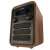 Denver DAB-48GREY digital radio with wooden casing, side view