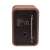 Denver DAB-48GREY digital radio with wooden casing, back view with antenna