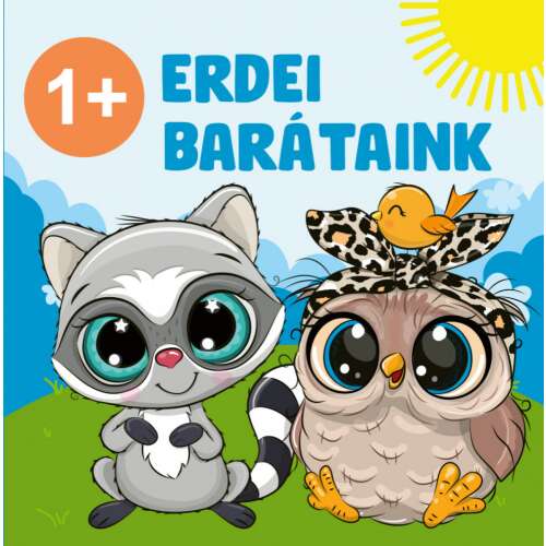 Erdei barátaink 1+ könyv borítója mosómedvével és bagollyal - Képeskönyv és lapozó