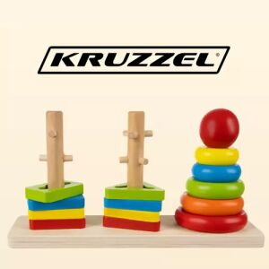 Sorter - puzzle din lemn Kruzzel 19870 138459279 - Jocuri de sortare a formelor