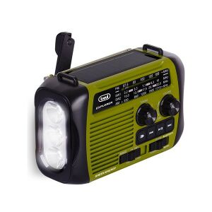 Trevi RA 7F30BT grünes tragbares Radio mit Solarpanel und Taschenlampe - Radios