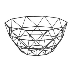 Ambition Decor Geometrikus Gyümölcstál - Fém - Fekete - 27 cm 145517161 - Gyümölcskosár