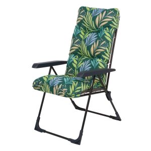 Malaga Összecsukható Kerti Szék - Zöld Levelek Mintával - Patio