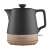 Concept RK0062 1200W electric kettle with ceramic and wood design, black and wood color