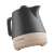 Concept RK0062 1200W electric kettle with ceramic and wood design, black and wood color, angled view