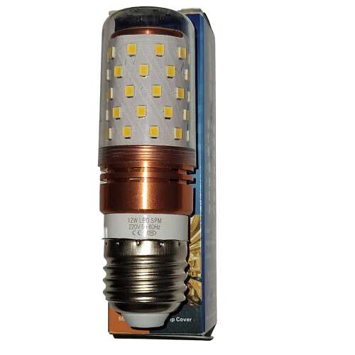 LED izzó-Corn 12W, meleg fehér 3500K, E27