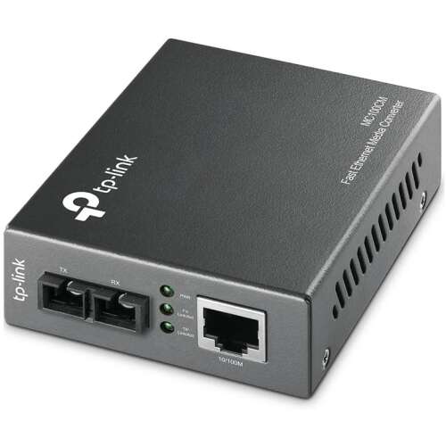 TP-Link MC100CM Fast Ethernet Media Converter, Netzwerkgerät zum Konvertieren von Glasfasersignalen in Kupfer-Ethernet-Signale