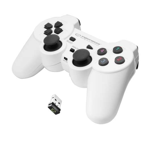 Esperanza EGG108W Gladiator Wireless Controller für PC und PS3, weiß