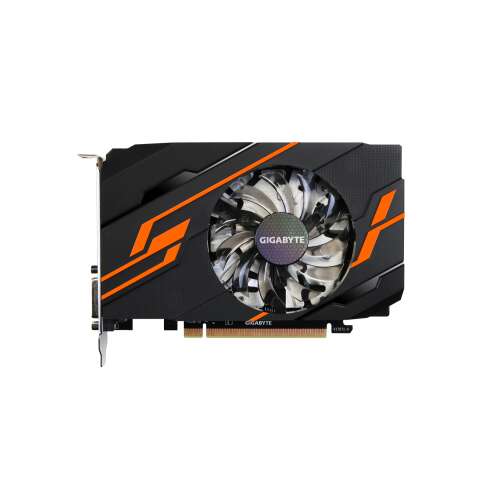 Karta graficzna GIGABYTE GeForce GT 1030 2GB DDR5 GV-N1030OC-2GI, widok z przodu