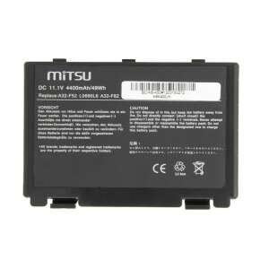 Mitsu laptop akkumulátor, 4400mAh, 49Wh, 11.1V, Li-ion, fekete, Asus F82, K40, K50, K60, K70 modellekhez - Laptop akkumulátor
