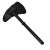 Schwarzer taktischer Tomahawk, 39 cm, Marke IdeallStore®, mit Scheide