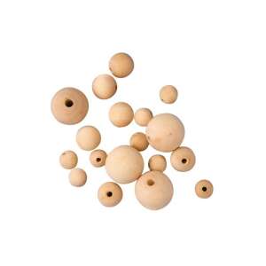 100 bile din lemn, diametru 15 mm, culoare naturală - Inscripții din lemn & elemente decorative