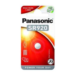 Panasonic SR920 ezüst-oxid elem, 1,55V, 45mAh, órákhoz, számológépekhez és egyéb eszközökhöz - Panasonic