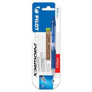 Pilot Progrex 0.5mm mechanical pencil with HB leads, blue barrel, softgrip, packaged - Writing instrument