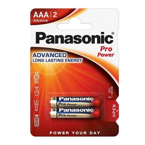 2 db Panasonic Pro Power AAA alkáli elem