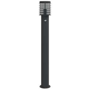 vidaXL rozsdamentes acél kültéri állólámpa érzékelővel, fekete, 110 cm, kültéri világítás, kerti lámpák, járda lámpák, beálló lámpák, mozgásérzékelős lámpák - Kültéri állólámpa