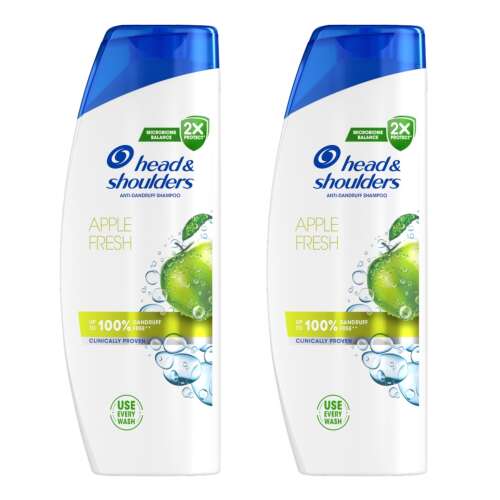 Dwie butelki szamponu przeciwłupieżowego Head & Shoulders Apple Fresh, po 400ml każda