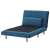 Billy VELVET fotel kék színben, ágyként kinyitva, fa lábakkal