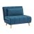 Szögletes nézet a Billy Kék Bársony Kinyitható Fotelről