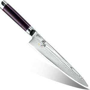 Kai Seki Magoroku damaszk Gyuto (Séf) japán konyhakés 21 cm, fekete pakkafa markolat, VG-10 acél - Konyhakés